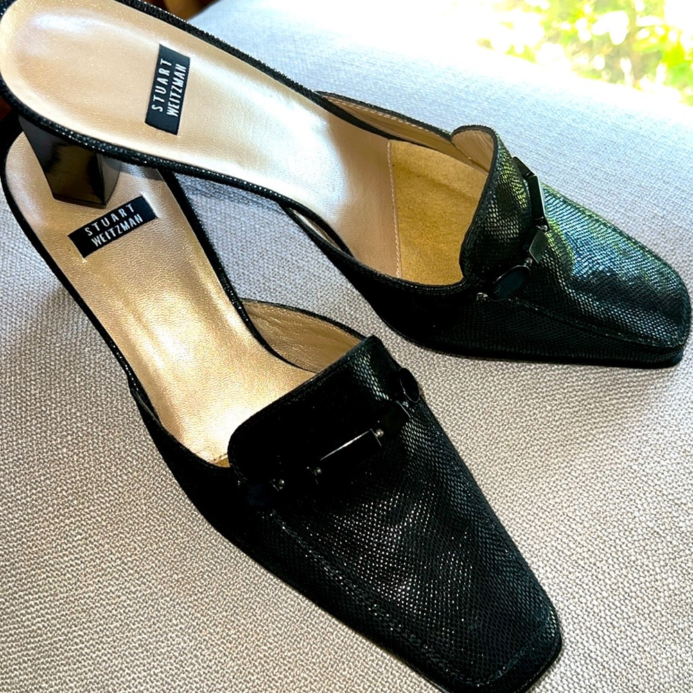 Stuart Weitzman Mule Heels black  size: 7.5